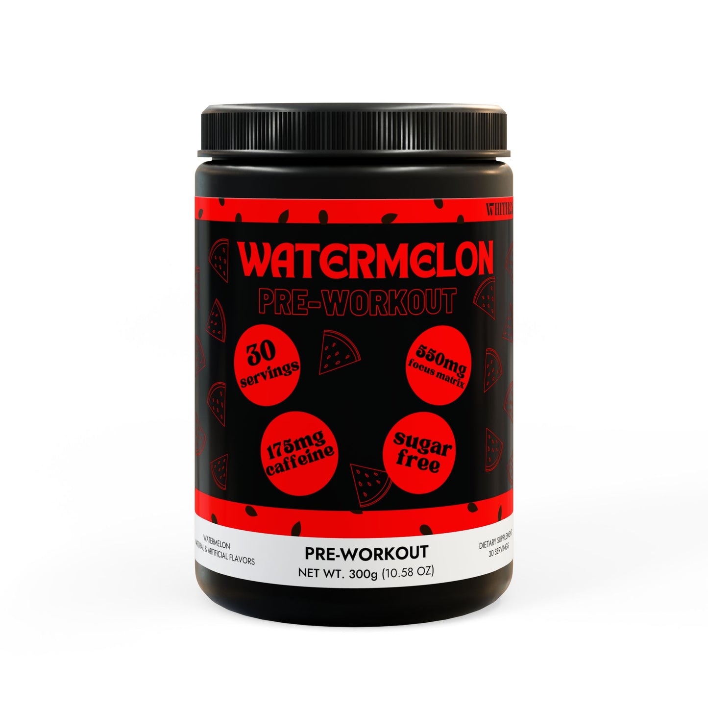 Pre-Workout Supplement, Watermelon (300g, 10.58oz) - whither